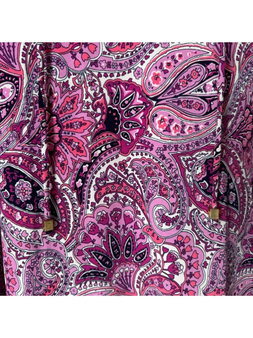 Michael Kors Women Pink Paisley Sleeveless Knee Length Dress Size M